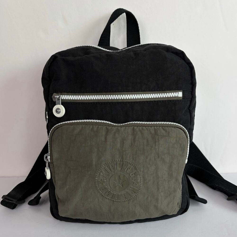 Kipling Small Blue & Green Tablet Lightweight Backpack 2 Zip Pockets
